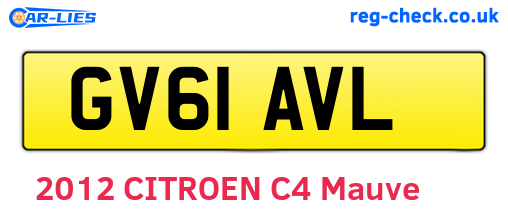 GV61AVL are the vehicle registration plates.