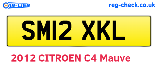 SM12XKL are the vehicle registration plates.