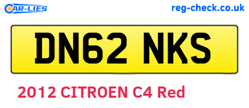 DN62NKS are the vehicle registration plates.
