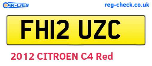 FH12UZC are the vehicle registration plates.