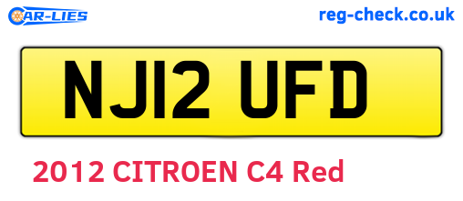 NJ12UFD are the vehicle registration plates.