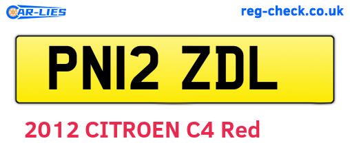 PN12ZDL are the vehicle registration plates.