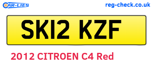 SK12KZF are the vehicle registration plates.
