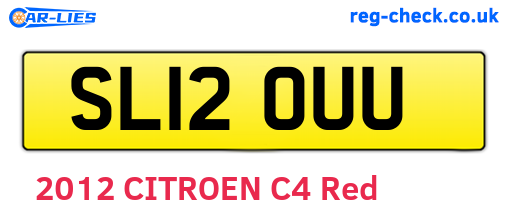SL12OUU are the vehicle registration plates.