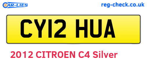 CY12HUA are the vehicle registration plates.