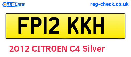FP12KKH are the vehicle registration plates.