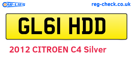 GL61HDD are the vehicle registration plates.