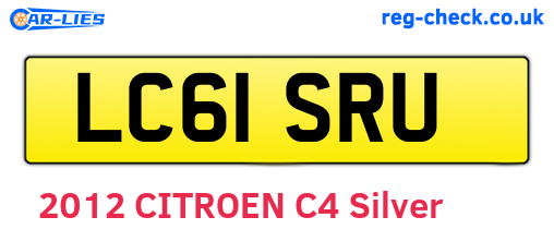LC61SRU are the vehicle registration plates.