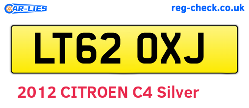 LT62OXJ are the vehicle registration plates.