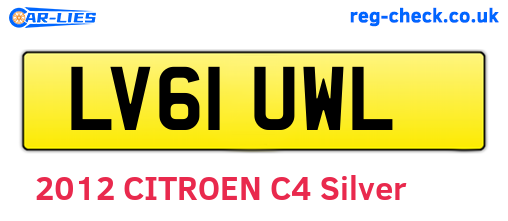 LV61UWL are the vehicle registration plates.