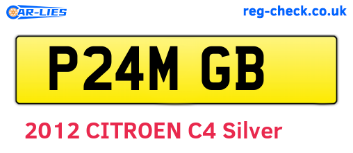 P24MGB are the vehicle registration plates.