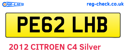 PE62LHB are the vehicle registration plates.