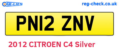 PN12ZNV are the vehicle registration plates.
