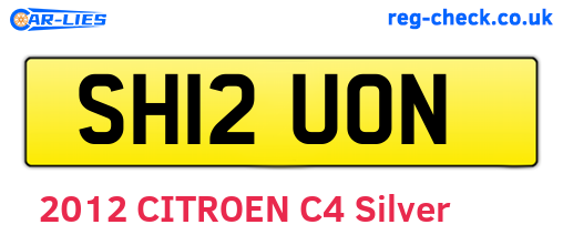 SH12UON are the vehicle registration plates.