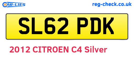 SL62PDK are the vehicle registration plates.