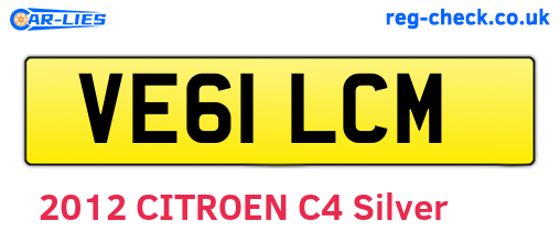 VE61LCM are the vehicle registration plates.