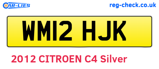 WM12HJK are the vehicle registration plates.