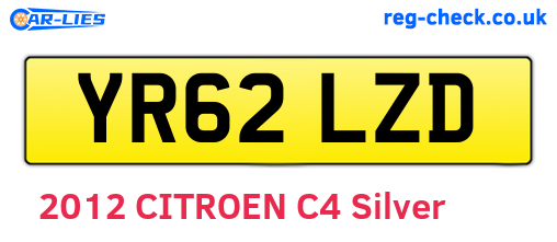 YR62LZD are the vehicle registration plates.