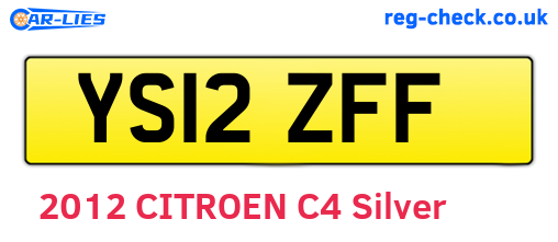 YS12ZFF are the vehicle registration plates.