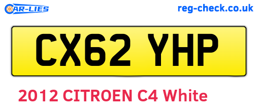 CX62YHP are the vehicle registration plates.