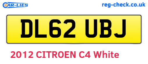 DL62UBJ are the vehicle registration plates.