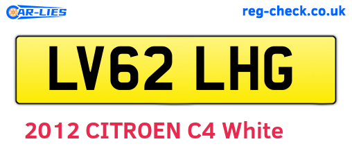 LV62LHG are the vehicle registration plates.
