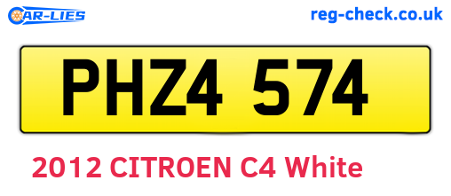 PHZ4574 are the vehicle registration plates.