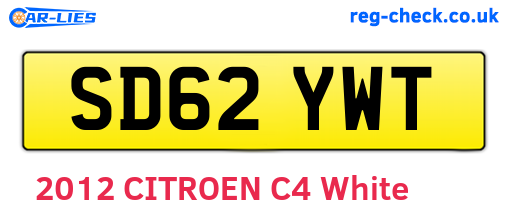 SD62YWT are the vehicle registration plates.
