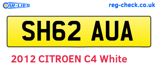 SH62AUA are the vehicle registration plates.