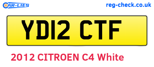 YD12CTF are the vehicle registration plates.