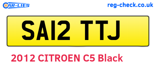 SA12TTJ are the vehicle registration plates.