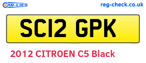 SC12GPK are the vehicle registration plates.