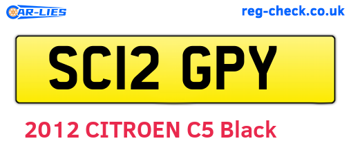 SC12GPY are the vehicle registration plates.