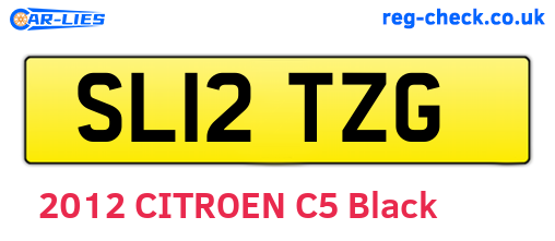 SL12TZG are the vehicle registration plates.