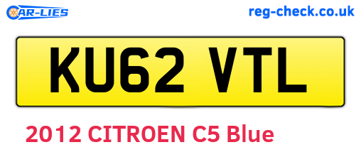 KU62VTL are the vehicle registration plates.