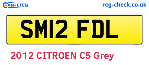 SM12FDL are the vehicle registration plates.