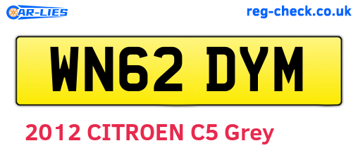 WN62DYM are the vehicle registration plates.