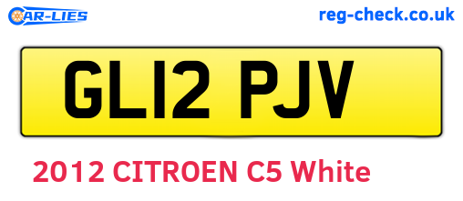 GL12PJV are the vehicle registration plates.