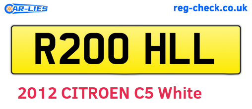 R200HLL are the vehicle registration plates.