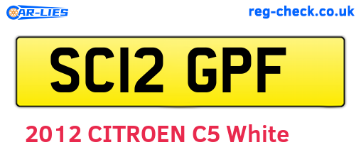 SC12GPF are the vehicle registration plates.