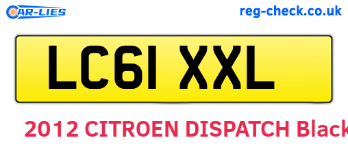 LC61XXL are the vehicle registration plates.