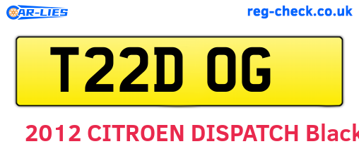 T22DOG are the vehicle registration plates.