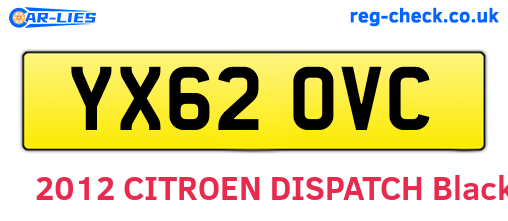 YX62OVC are the vehicle registration plates.