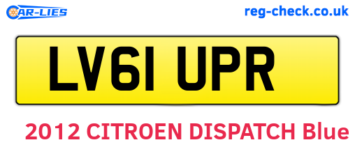 LV61UPR are the vehicle registration plates.