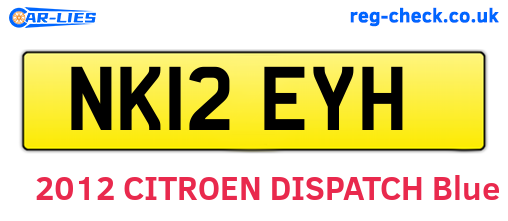 NK12EYH are the vehicle registration plates.