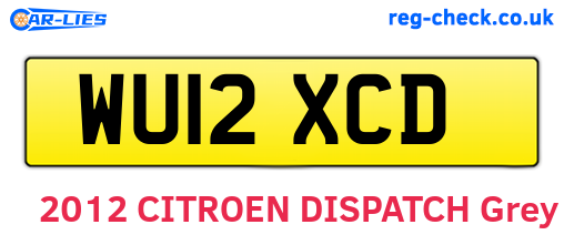 WU12XCD are the vehicle registration plates.