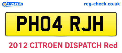PH04RJH are the vehicle registration plates.