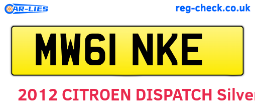 MW61NKE are the vehicle registration plates.