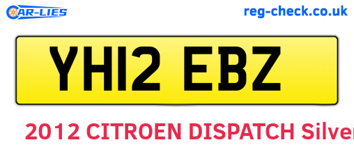 YH12EBZ are the vehicle registration plates.