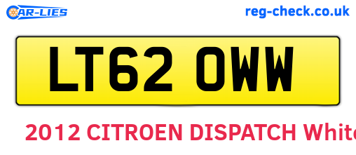 LT62OWW are the vehicle registration plates.
